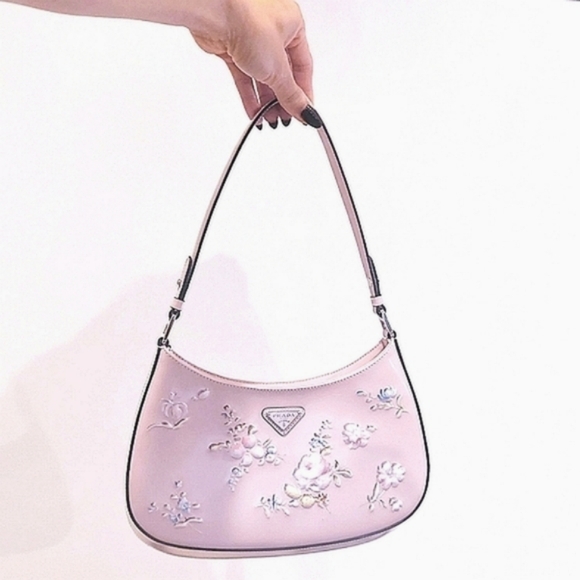 💯🩷PRADA CLEO🩷Hobo bag purse in pink nude - Picture 10 of 11